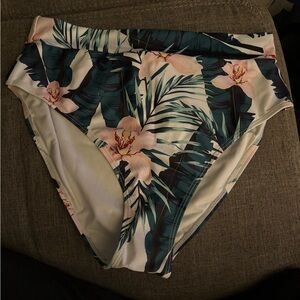 Floral High-Waisted Bikini Bottoms